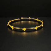 Golden Leaf Accent Bangle