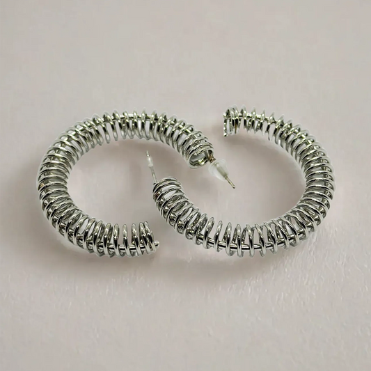 Wired Crescent Hoop Earrings