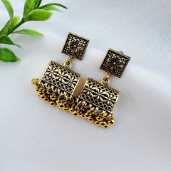 Ethnic Square Dangler Earrings