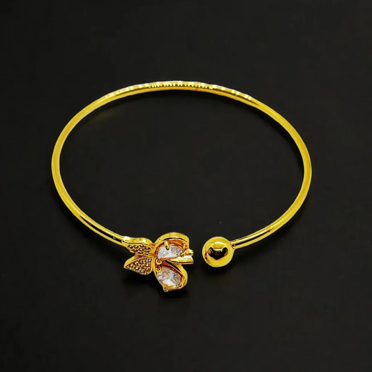 Floral Gold Bangle