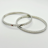 Silver Patterned Bangle