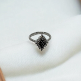 Black Diamond Cluster Ring