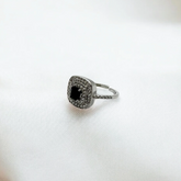 Bold Black Square Ring