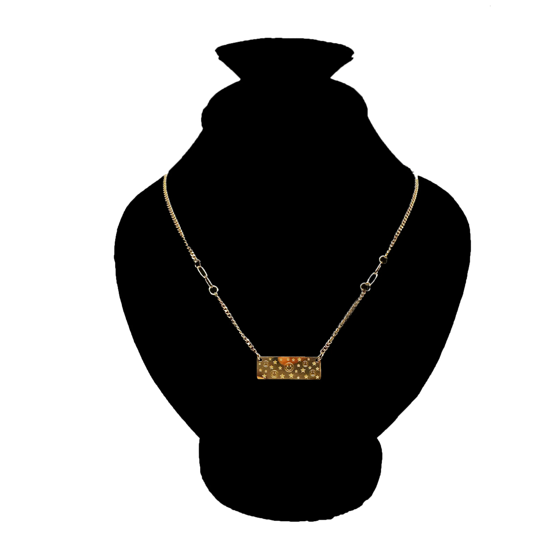 Smily Rectangle Necklace