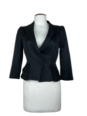 Shop Premium Women Bolero Coatt by Coast | Preloved Branded Clothes | Black Cotton | Womens | OTS Thrift Store Peshawar Pakistan