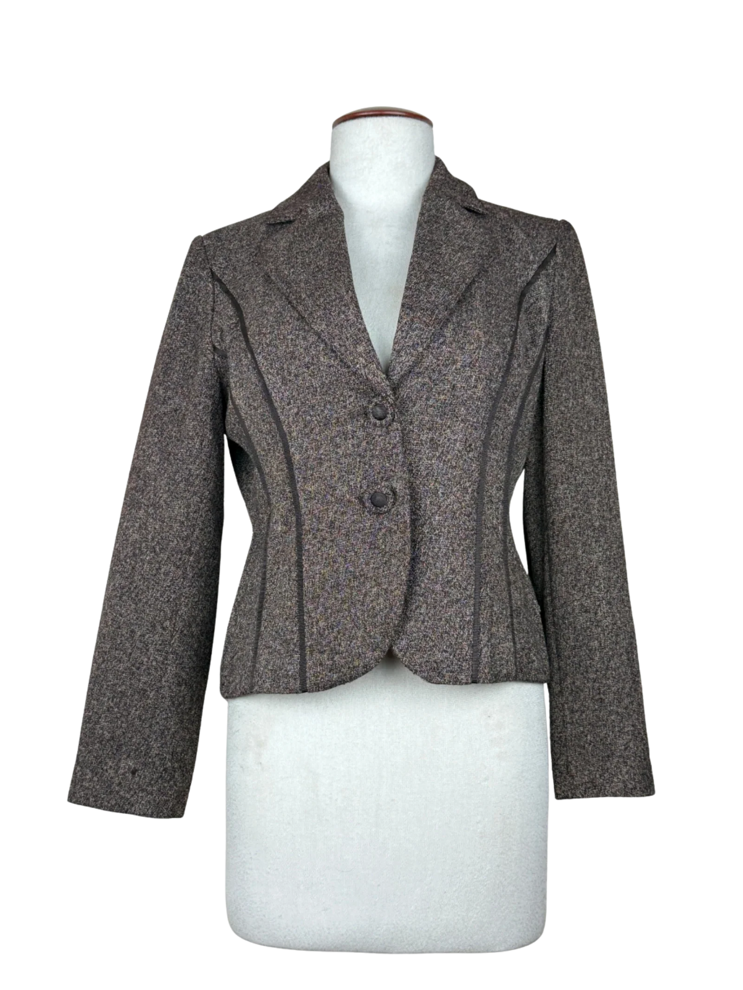 Secondhand Branded Women Bolero Coatt by Essential, Brown Polyester fabric, Excellent condition, for Womens - Online Thrift Shop Islamabad Pakistan