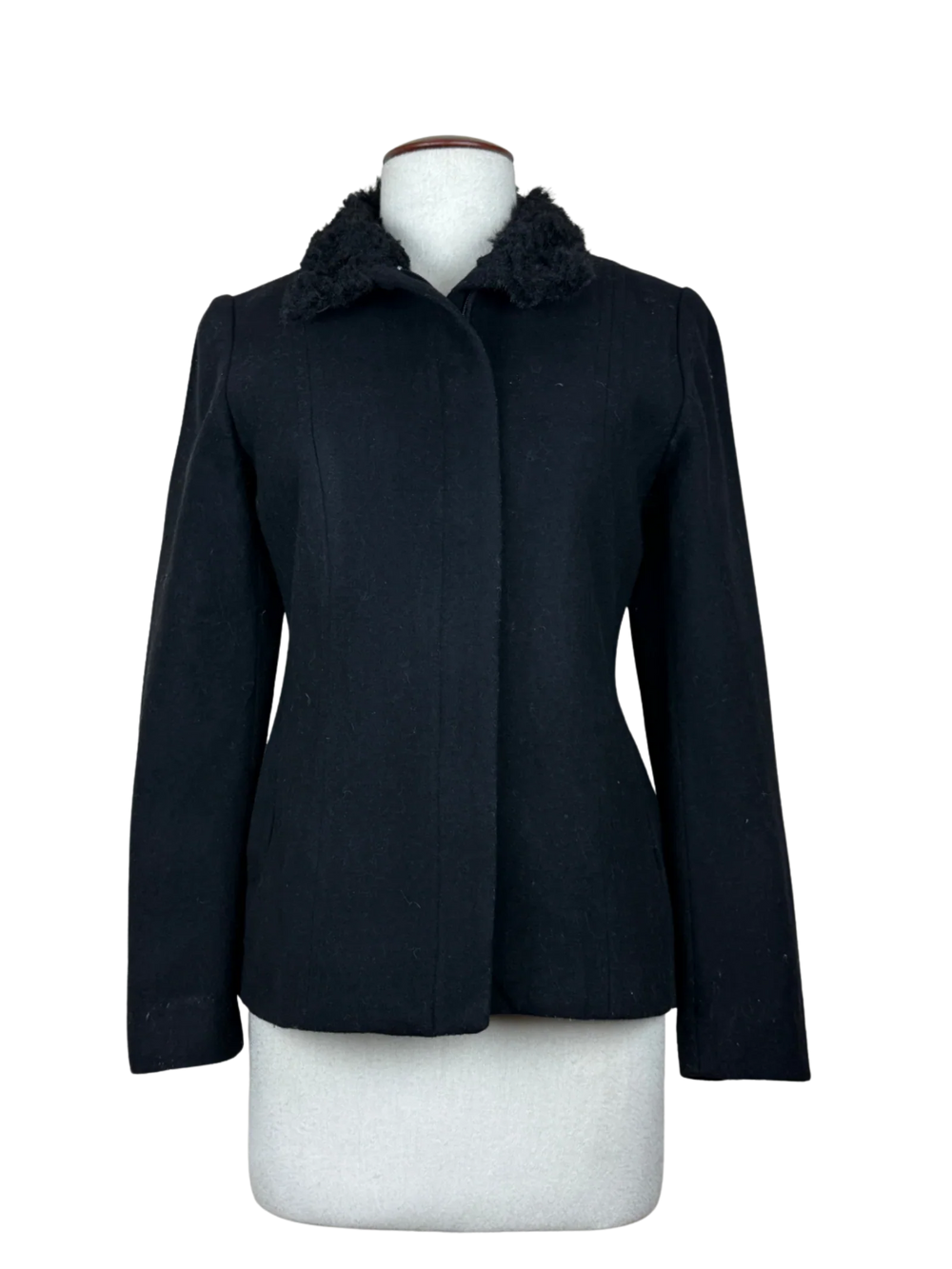 Premium Plus Condition Women Bolero Coatt | Preloved Principles | Black Wool | Thrift Shop for Womens Islamabad Pakistan | OTS