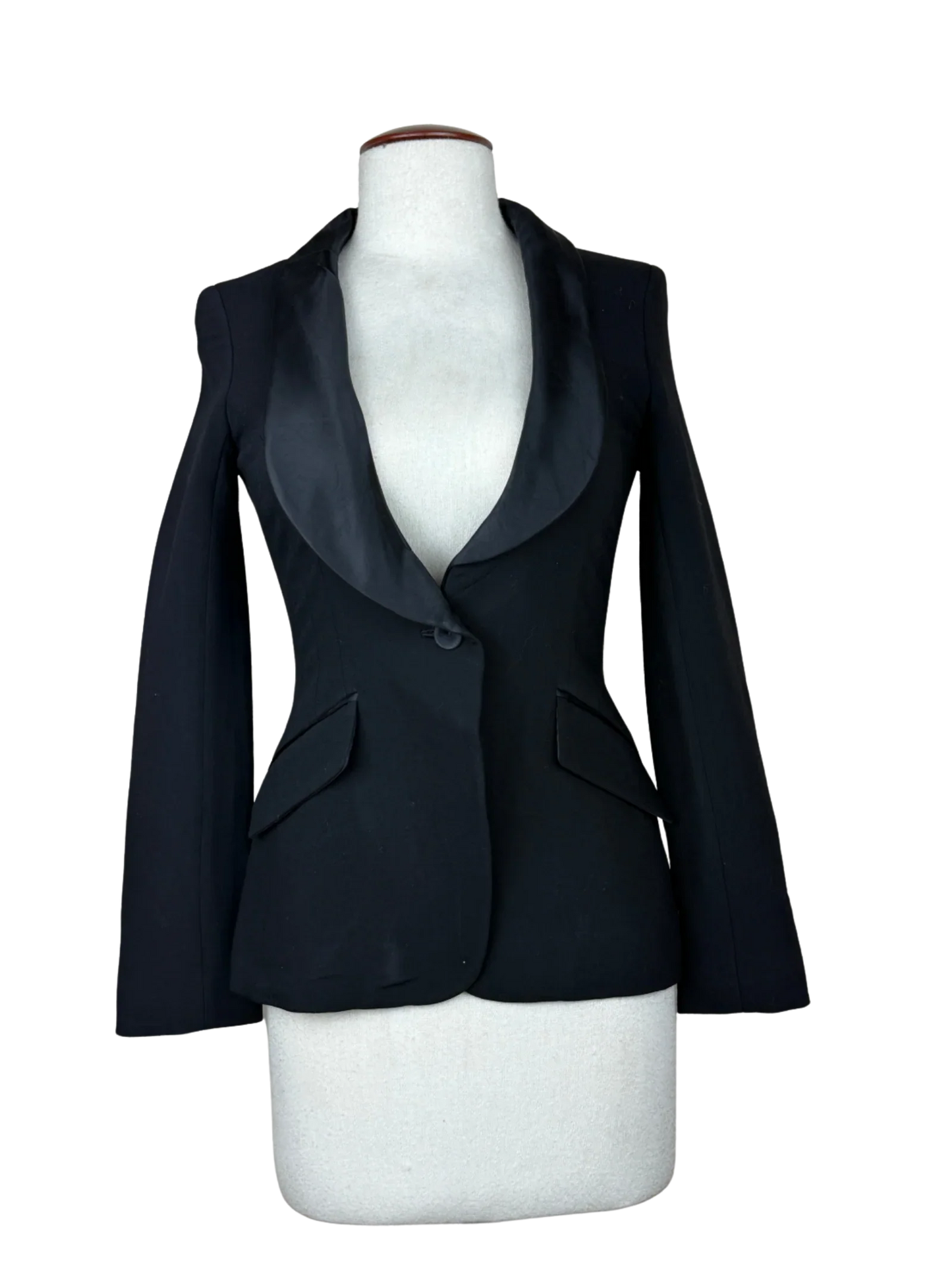 Premium Plus Condition Women Bolero Coatt | Preloved Jaeger London | Black Viscose | Thrift Shop for Womens Peshawar Pakistan | OTS