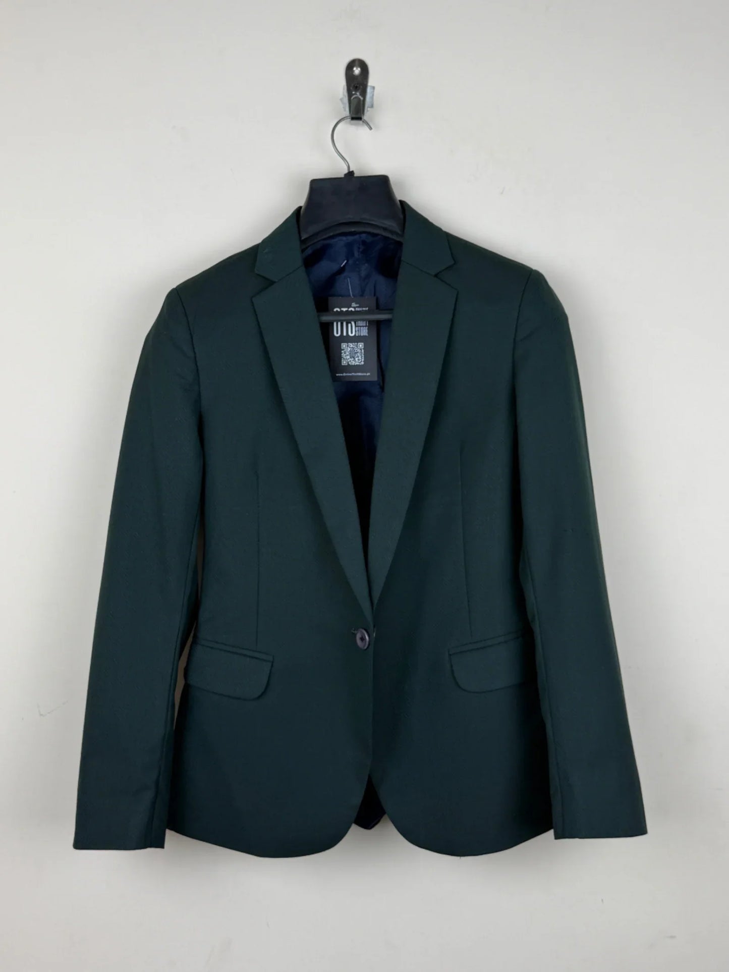 Preloved Premium Women Bolero Coatt by Unknown, Green Polyester for Womens - OTS Thrift Shop Lahore Pakistan