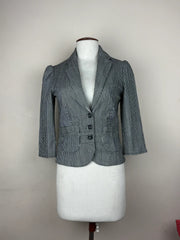 Secondhand Branded Women Bolero Coat by Principles, Black & White Cotton fabric, Premium condition, for Womens - Online Thrift Shop Islamabad Pakistan