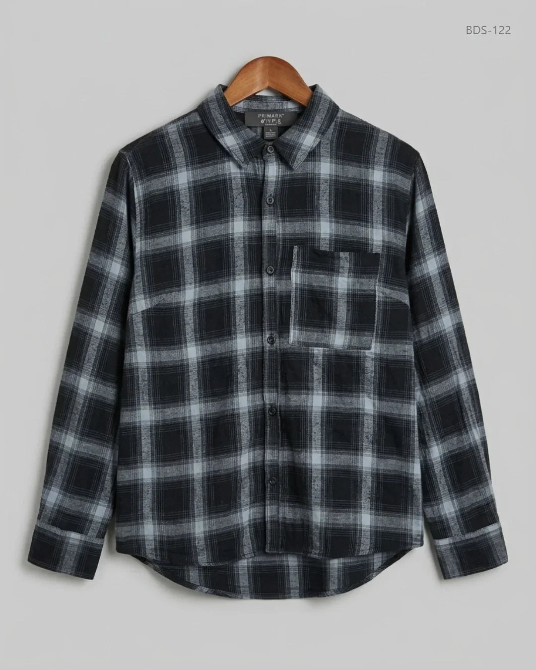 Secondhand Branded Button Down Shirt by Primark, Black & White Viscose fabric, Premium condition, for Womens - Online Thrift Shop Karachi Pakistan