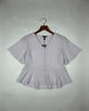 Premium Condition Button Down Shirt | Preloved New Look | White Polyester | Thrift Shop for Women Lahore Pakistan | OTS