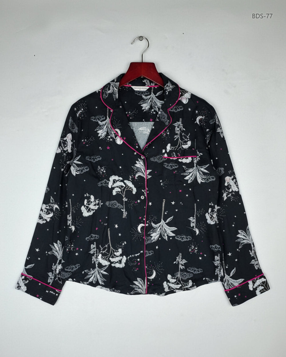 Button Down Shirt | day dreams | Preloved Branded | Black Polyester | Good | OTS Thrift Store Lahore Pakistan