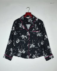 Button Down Shirt | day dreams | Preloved Branded | Black Polyester | Good | OTS Thrift Store Lahore Pakistan