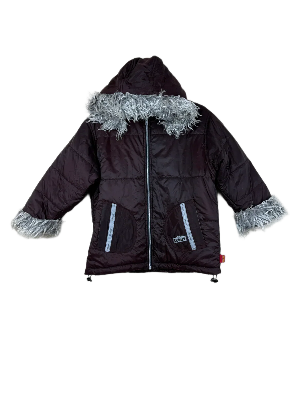 Secondhand Branded Winter Boys Jackets by Scout, Burgundy Red Nylon fabric, Excellent condition, for Boys - Online Thrift Shop Karachi Pakistan