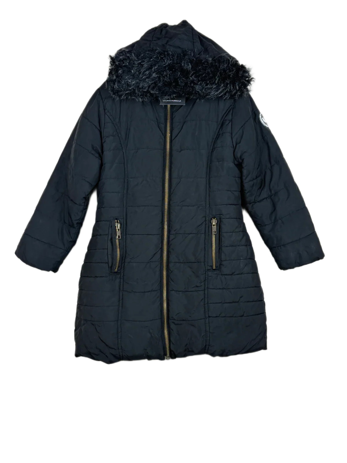 Secondhand Branded Girls Jackets by Next, Black Polyester fabric, premium condition, for Girls - Online Thrift Shop Lahore Pakistan