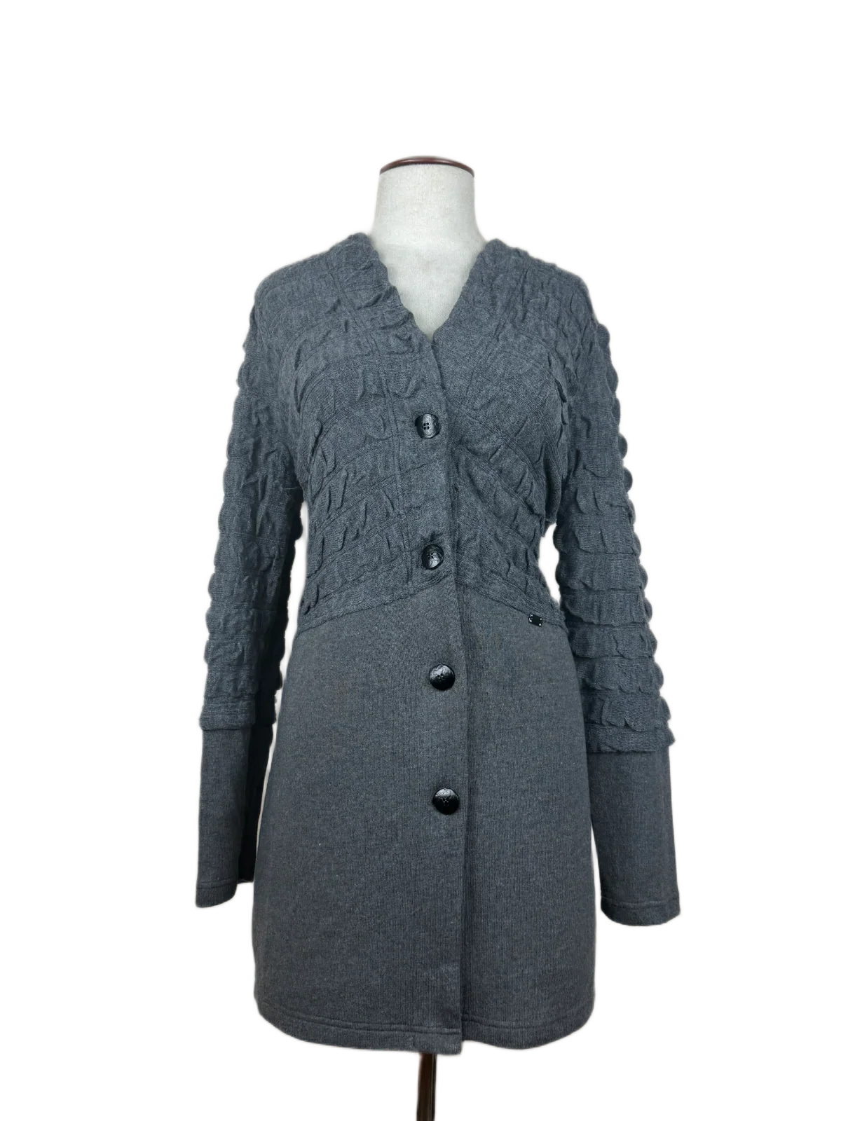 Premium Condition Winter Long Cardigans | Preloved Peruzzi | Black Viscose | Thrift Shop for Women Lahore Pakistan | OTS