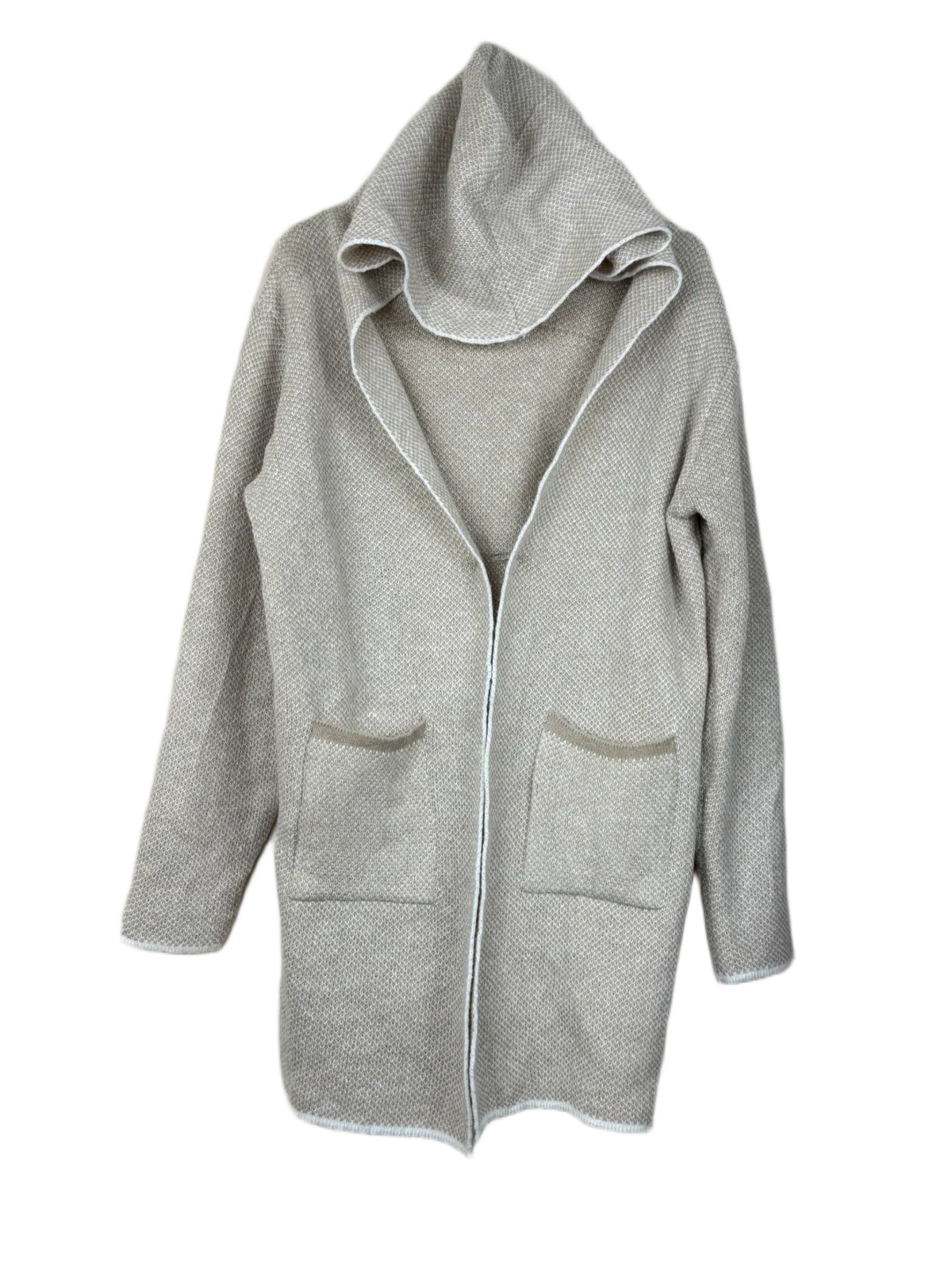 UK Imported secondhand Winter Long Cardigans - Unknown brand, Rust Polyester, Premium condition, for Women - Online Thrift Store Peshawar Pakistan