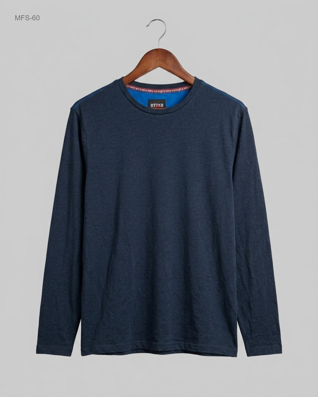 Premium Condition Men's Full Sleeves T-Shirt | Preloved Angelo Litrico | Blue Cotton | Thrift Shop for Men Peshawar Pakistan | OTS