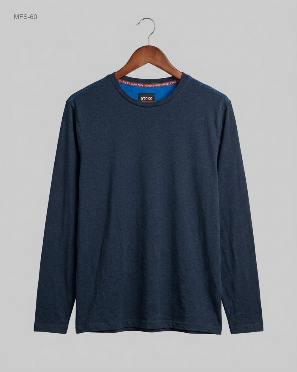 Premium Condition Men's Full Sleeves T-Shirt | Preloved Angelo Litrico | Blue Cotton | Thrift Shop for Men Peshawar Pakistan | OTS