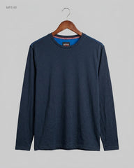 Premium Condition Men's Full Sleeves T-Shirt | Preloved Angelo Litrico | Blue Cotton | Thrift Shop for Men Peshawar Pakistan | OTS