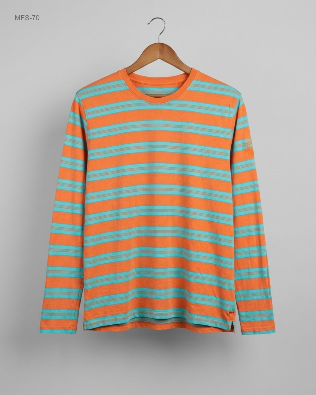 UK Imported secondhand Men's Full Sleeves T-Shirt - ADENAUER & CO brand, Multi Cotton, Premium condition, for Men - Online Thrift Store Islamabad Pakistan