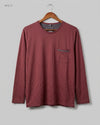 Shop Excellent Men's Full Sleeves T-Shirt by WATSONS | Preloved Branded Clothes | Maroon Cotton | Men | OTS Thrift Store Islamabad Pakistan