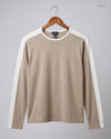 Shop Premium Men's Full Sleeves T-Shirt by H&M | Preloved Branded Clothes | Beige Cotton | Men | OTS Thrift Store Peshawar Pakistan