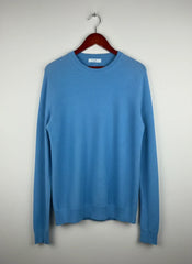 Shop Good Men's Jumpers & Sweaters by Sandro | Preloved Branded Clothes | SkyBlue Cotton | Men Sweaters | OTS Thrift Store Karachi Pakistan