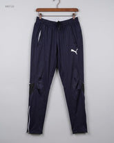 Secondhand Branded Men Sports Trousers by Puma, Blue Polyester fabric, Excellent condition, for MENS - Online Thrift Shop Karachi Pakistan