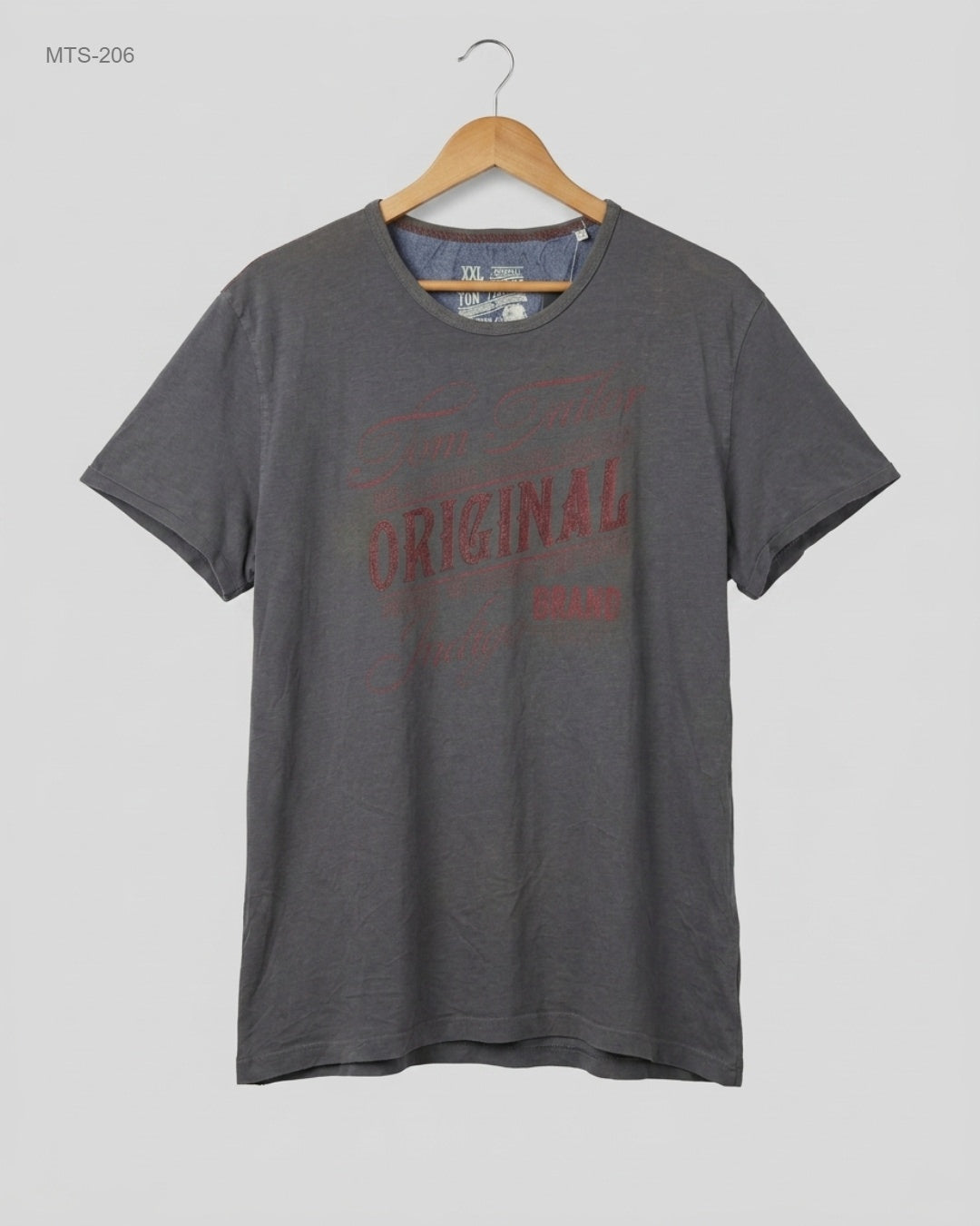 UK Imported secondhand Mens Tshirts - TOM TAILOR brand, Grey Cotton, Excellent condition, for Mens - Online Thrift Store Peshawar Pakistan