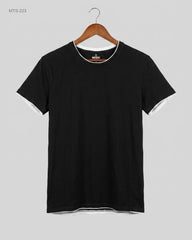 Preloved Excellent Mens Tshirts by IDENTIC, Black Cotton for Mens - OTS Thrift Shop Peshawar Pakistan
