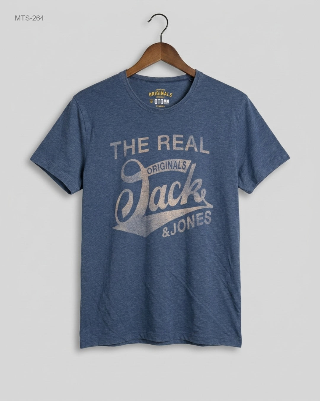 UK Imported secondhand Mens Tshirts - JACK & JONES brand, Blue Cotton, Excellent condition, for Mens - Online Thrift Store Karachi Pakistan