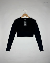 Premium Condition Summer Crop Tops | Preloved Zara | Black cotton | Thrift Shop for Womens Lahore Pakistan | OTS