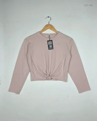Shop Premium Summer Crop Tops by H&M | Preloved Branded Clothes | Rose Pink Cotton | Womens | OTS Thrift Store Lahore Pakistan
