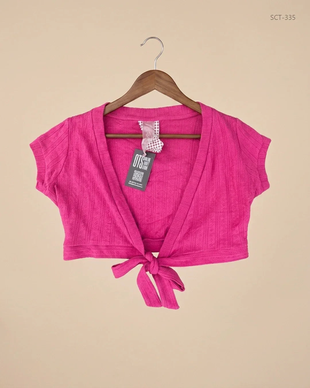 Secondhand Branded Summer Crop Tops by MY PRETTY, Pink Cotton fabric, Premium condition, for Womens - Online Thrift Shop Lahore Pakistan