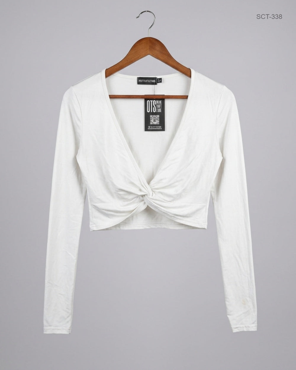Shop Excellent Summer Crop Tops by PRETTYLITTLETHING | Preloved Branded Clothes | White Polyester | Womens | OTS Thrift Store Islamabad Pakistan