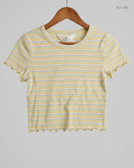 Preloved Premium Summer Crop Tops by H&M, Multi Cotton for Womens - OTS Thrift Shop Islamabad Pakistan