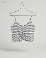 UK Imported secondhand Summer Crop Tops - Primark brand, Black & White Polyester, Premium condition, for Womens - Online Thrift Store Islamabad Pakistan