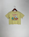 Secondhand Branded Summer Crop Tops by Primark, Yellow Cotton fabric, Premium condition, for Womens - Online Thrift Shop Peshawar Pakistan