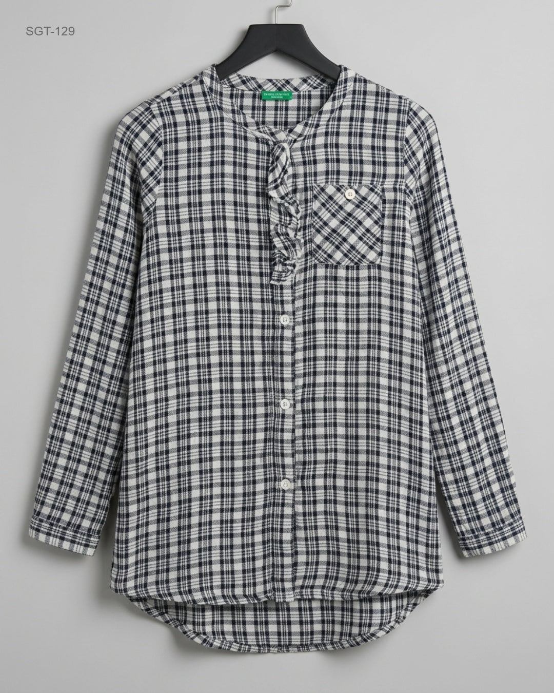 UK Imported secondhand Girls Summer Tops - UNITED COLOURS brand, Black & White Cotton, Premium condition, for Girls - Online Thrift Store Lahore Pakistan