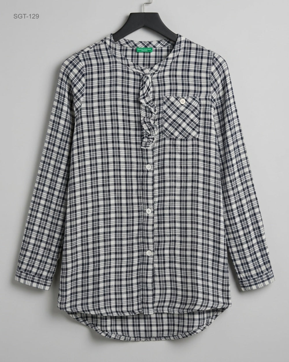 UK Imported secondhand Girls Summer Tops - UNITED COLOURS brand, Black & White Cotton, Premium condition, for Girls - Online Thrift Store Lahore Pakistan