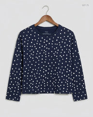 Shop Premium Girls Summer Tops by Marks & Spencer | Preloved Branded Clothes | Blue Cotton | Girls | OTS Thrift Store Lahore Pakistan