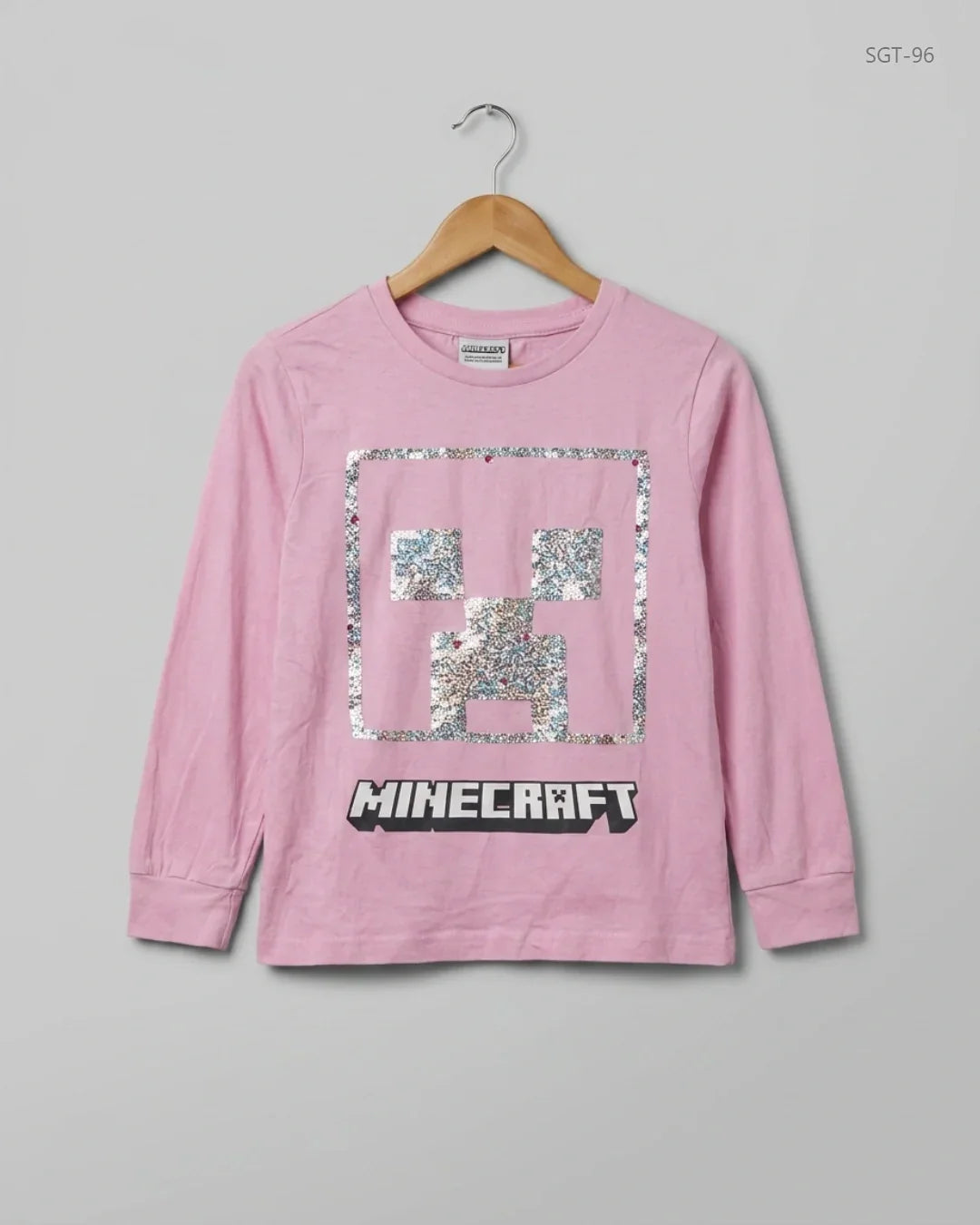 UK Imported secondhand Girls Summer Tops - MINECRAFT brand, Pink Cotton, Premium condition, for Girls - Online Thrift Store Peshawar Pakistan