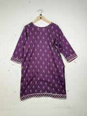 Shop Excellent Condition Purple Lawn Summer Kurti by CUT LABEL for Womens at OTS - Online Thrift Store Pakistan (SK-148)