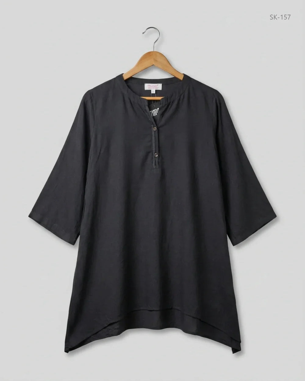 UK Imported secondhand Summer Kurti - REET brand, Black Lawn, Premium condition, for Womens - Online Thrift Store Lahore Pakistan