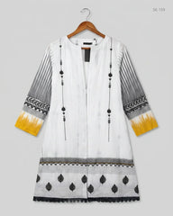 Excellent Condition Summer Kurti | Preloved ZARA SHAHZAMAL | Black & White Lawn | Thrift Shop for Womens Peshawar Pakistan | OTS
