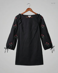 UK Imported secondhand Summer Kurti - Miss Selfridge brand, Black Cotton, Premium condition, for Womens - Online Thrift Store Lahore Pakistan