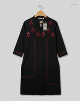 Shop Premium Summer Kurti by KARIGARI | Preloved Branded Clothes | Black Lawn | Womens | OTS Thrift Store Karachi Pakistan
