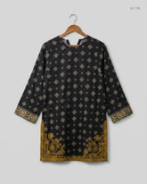 Shop Excellent Summer Kurti by SAPPHIRE | Preloved Branded Clothes | Black Cotton | Womens | OTS Thrift Store Islamabad Pakistan
